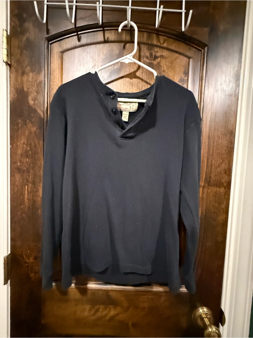 VINTAGE athletic department henley tee